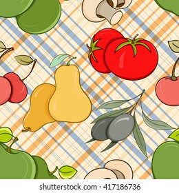 food seamless pattern can be used for wallpaper, website background, textile printing