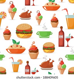 Food seamless pattern eps10