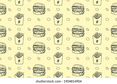 FOOD seamless pattern, perfect for your artwork, textile design or something.