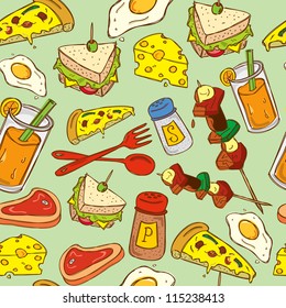 food seamless pattern suitable for wrapping paper