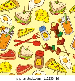 food seamless pattern suitable for wrapping paper