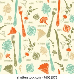 Food seamless pattern. Vector illustration