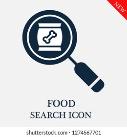 Food search icon. Editable Food search icon for web or mobile.