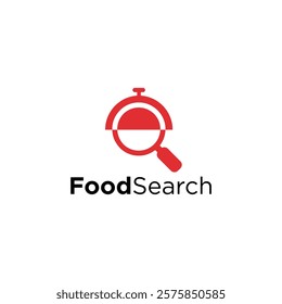 Food Search Logo Simple Vector