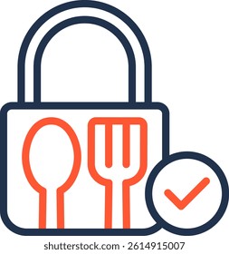 Food Security Icon Color Line Vector Illustration
