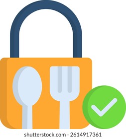 Food Security Icon Flat Vector Illustration