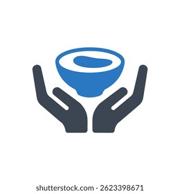 Ícone De Suporte À Segurança Alimentar Isolado No Fundo Branco