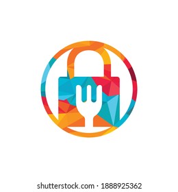 Food security vector logo design template. Food safety icon design.	
