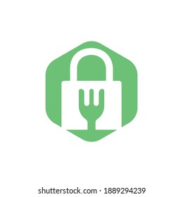 Food Security Vector Logo Design Template. Food Safety Icon Design.	