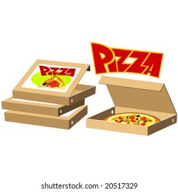 Food series - pizza boxes