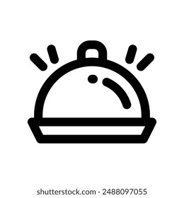 Food-Serve-Symbol. Vektorgrafik-Linie-Symbol für Ihre Website, Handy, Präsentation und Logo-Design.