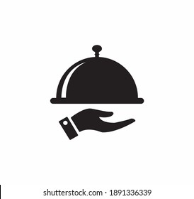 Food server vector icon on a white background