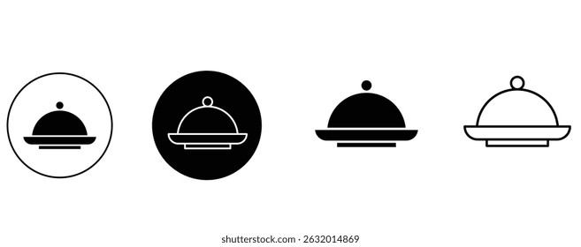 Food server vector icon on a white background vector eps10.