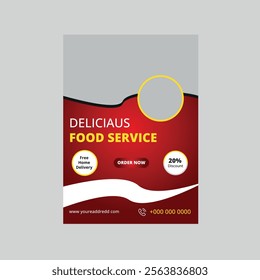 food service flyer design template 