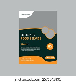 food service flyer design template