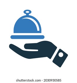 Food, service icon. Editable vector graphics.