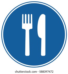 Food Service Sign Blue Vector Stock Vector (Royalty Free) 588397472 ...