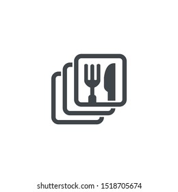 Food service vector logo design template, cutlery logo, cutlery vector
