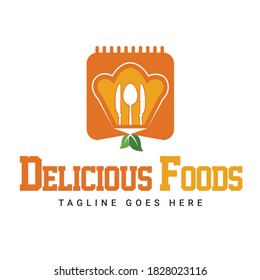Food Service Vector Logo Design. Restaurant Logo with Spoon, Knife and Fork. Food Service Vector Logo Design. Food Logo Vector Icon Symbol Template
