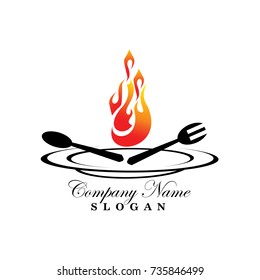 Food service vector logo design template
