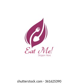 Food service vector logo. dining restaurant cafeteria. design template