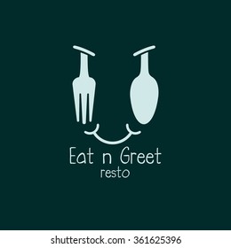 Food service vector logo. dining restaurant. design template