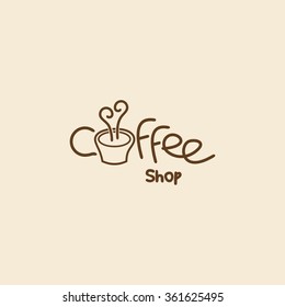 Food service vector logo. dining and coffee shop logo. design template