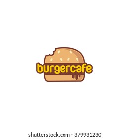 Food Service Vector Logo. Fast Food, Burger And Restaurant Logo. Flat Style Design