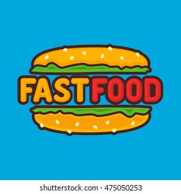 Food service vector logo. Fast food, burger and restaurant logo. design template