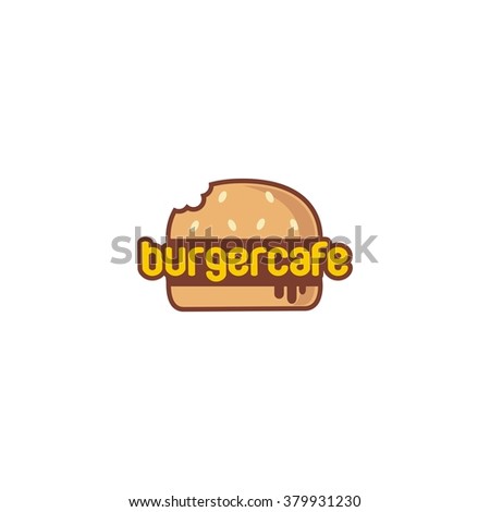 Food service vector logo. Fast food, burger and restaurant logo. Flat Style Design