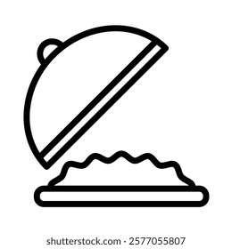 Food Serving Icon in Line Style