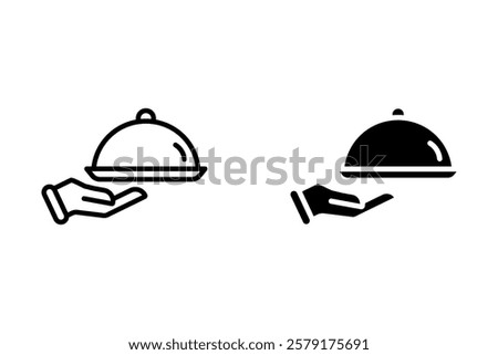Food Serving Icon set illustration design on white background