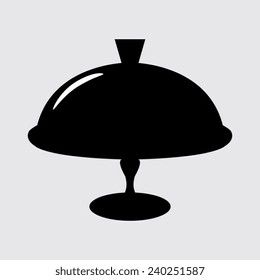 Food serving tray platter  on a grey background