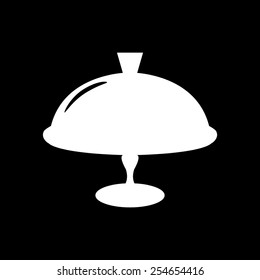 Food serving tray platter on a black background