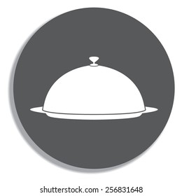 Food serving tray platter on a grey background