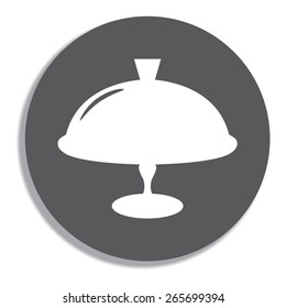  Food serving tray platter on a grey background