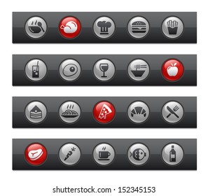 Food - Set 1 of 2 // Button Bar Series 