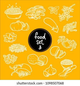 food set. yello? background.