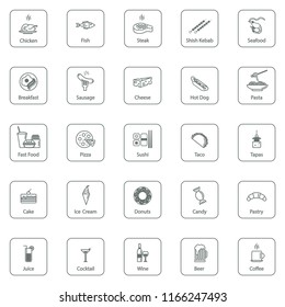 Food set Design Icon Vector Illustration  