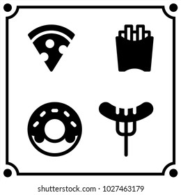 food set icon vector