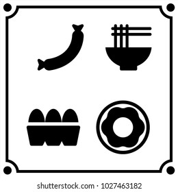 food set icon vector