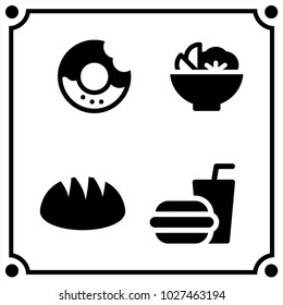 food set icon vector