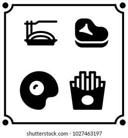 food set icon vector