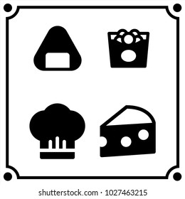 food set icon vector