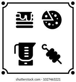 food set icon vector