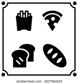 food set icon vector