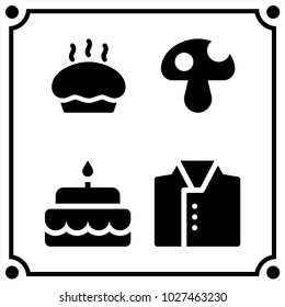 food set icon vector