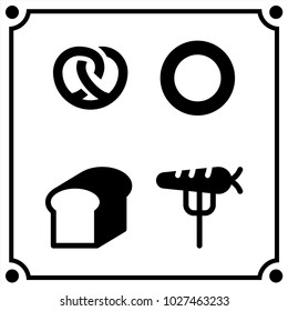 food set icon vector