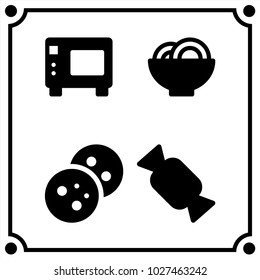 food set icon vector