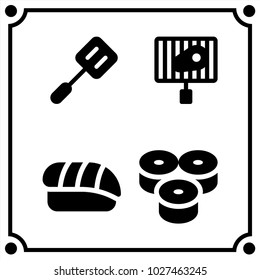food set icon vector